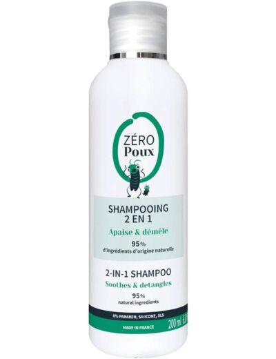 Shampoing zéro poux 2-en-1