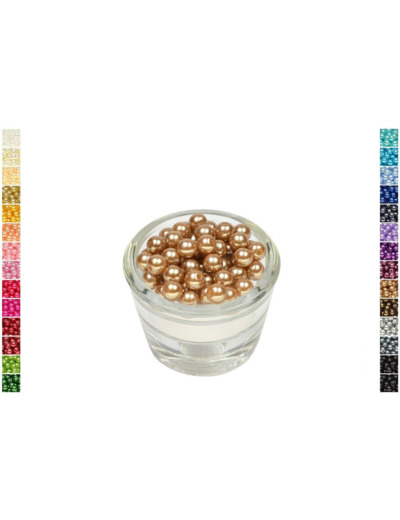 Sachet de 50 perles en plastique 8 mm de diametre sable