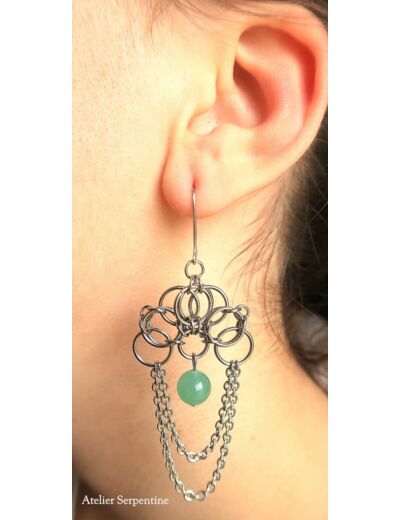 Boucles d'oreilles "ERAS" Aventurine