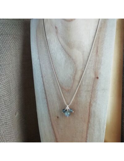 Collier Argent Labradorite