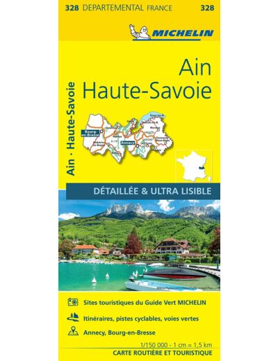 CARTE DEPARTEMENTALE FRANCE - CARTE DEPARTEMENTALE AIN, HAUTE-SAVOIE