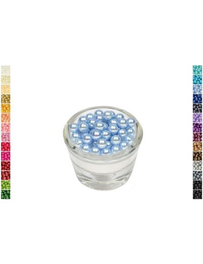 Sachet de 50 perles en plastique 8 mm de diametre bleu ciel