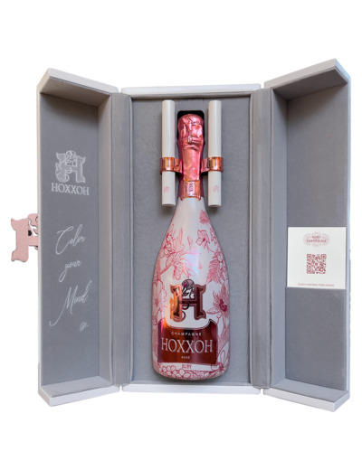 Champagne Hoxxoh Ruby Prestige Box Bouteille Lumineuse 75 cl