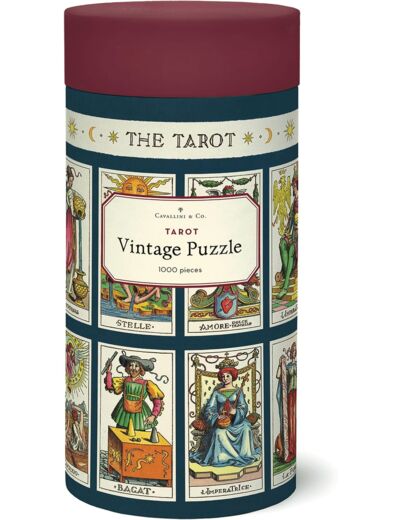 Cavallini, Puzzle Vintage 1000 Pièces - Tarot : Une Plongée Artistique dans le Monde Mystique