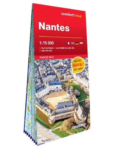 NANTES 1/15.000 (CARTE GRAND FORMAT LAMINEE - PLAN DE VILLE)