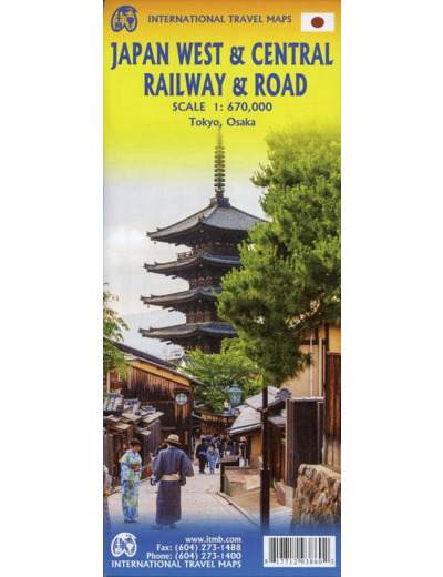 JAPAN WEST AND CENTRAL RAILWAY AND ROAD 1:670 000