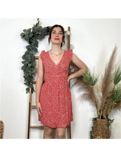 L074- Robe courte Liberty (T36-T40) (rouge)