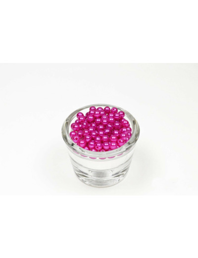 Sachet de 100 petites perles en plastique 6 mm de diametre framboise 183