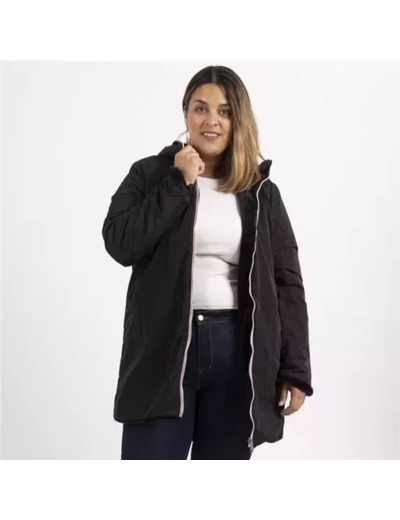 K803- Veste résersible Fourrée (T42-T48) (noir)