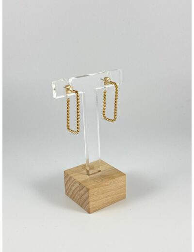 Boucles d'oreilles rectangle S stripe - Fabien Ajzenberg