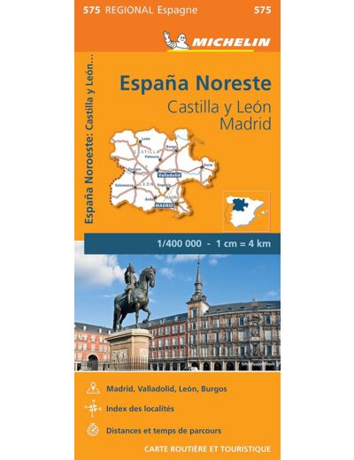 CARTE REGIONALE ESPAGNE NORD-OUEST : CASTILLA Y LEON, MADRID