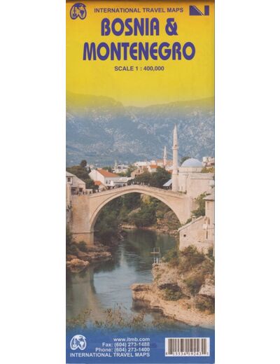 BOSNIA MONTENEGRO 1:400 000