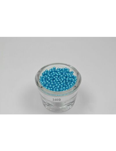 Sachet de 200 petites perles en plastique 4 mm de diametre turquoise fonce 340D