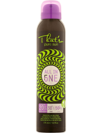 That'so All in One - Écran solaire en spray incrémental 20/30/50 +; 100% Vegan -175 ml