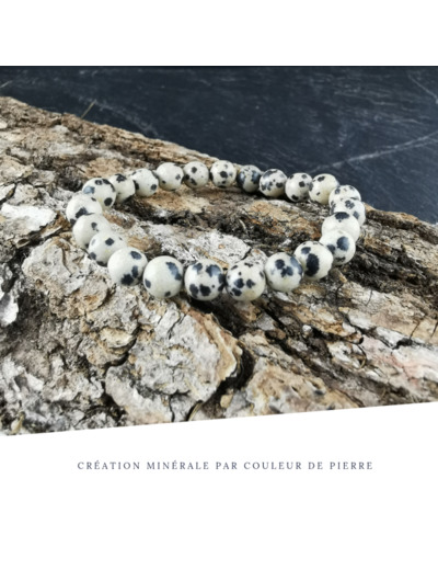 Bracelet Enfant Jaspe Dalmatien