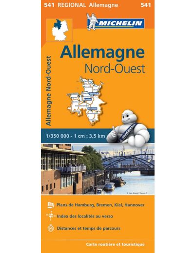 CARTE REGIONALE ALLEMAGNE NORD-OUEST