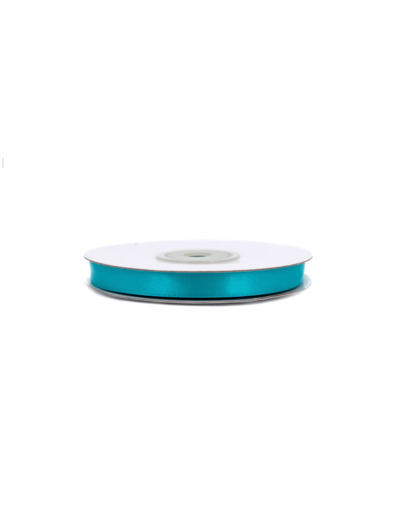 Ruban satin double face 10 mm de large 20 metres de long turquoise