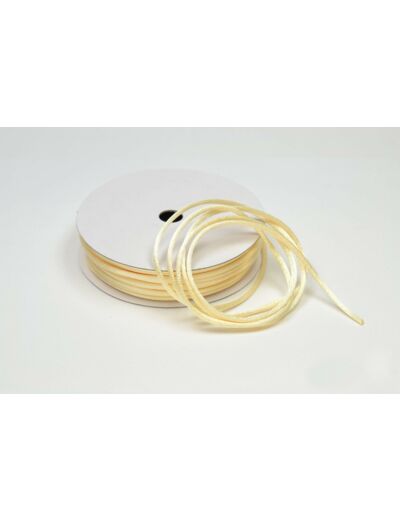 Cordon queue de rat 2 mm d'épaisseur bobine de 10 metres colori beige