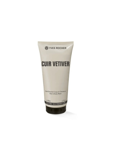 Gel douche corps et cheveux cuir vétiver