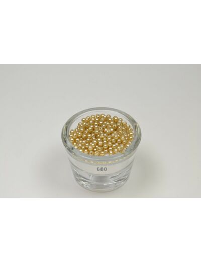 Sachet de 200 petites perles en plastique 4 mm de diametre dore 686