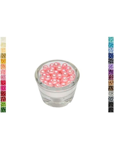 Sachet de 50 perles en plastique 8 mm de diametre rose clair