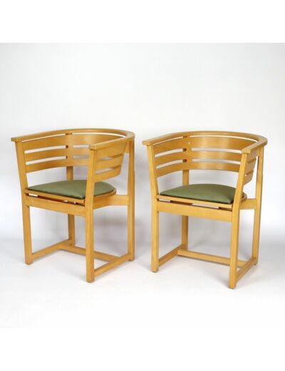 Paire de fauteuils en bois courbé "SWEDESE"