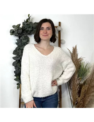 K777- Pull Oversize Maille Bouclette

 (Tu) (ecru)