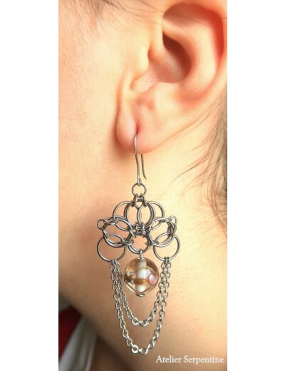 Boucles d'oreilles "ERAS" Verre