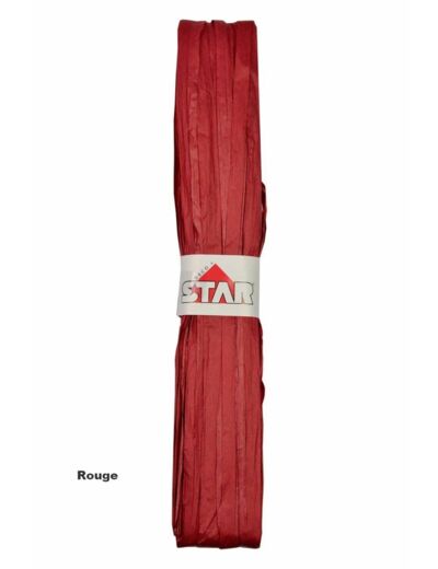 Ruban raffia papier 15 mm de large 50 metres de long rouge