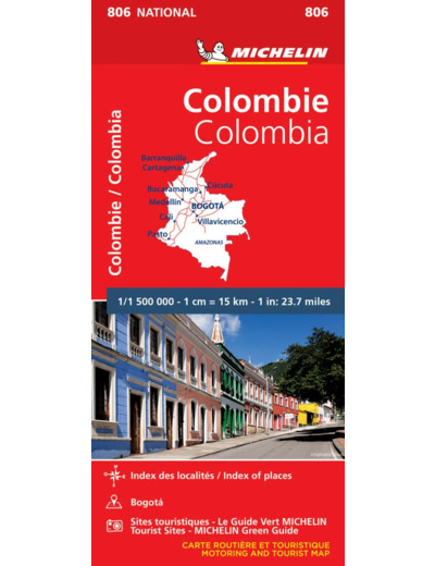 CARTE NATIONALE COLOMBIE / COLOMBIA