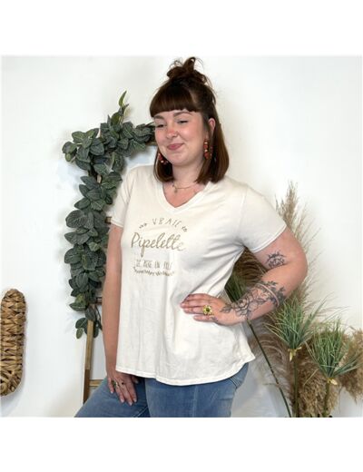 L453-T Shirt C’Mélodie Pipelette 🇮🇹 (beige)