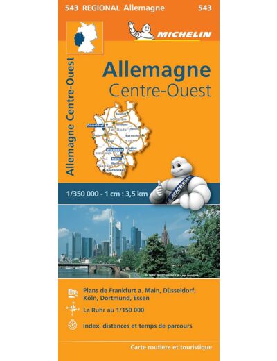 CARTE REGIONALE ALLEMAGNE CENTRE-OUEST