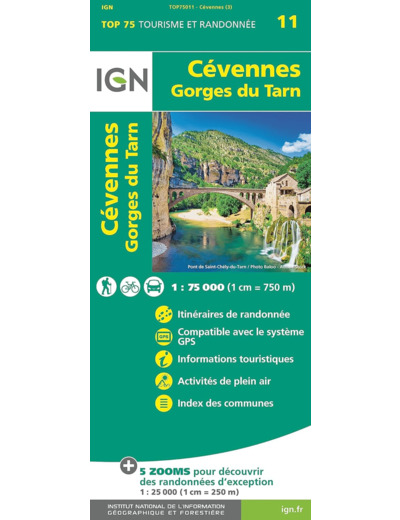 TOP75011 CEVENNES GORGES DU TARN