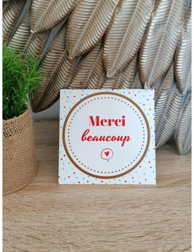 Carte "Merci beaucoup" 11x11cm