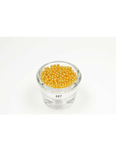 Sachet de 200 petites perles en plastique 4 mm de diametre DORE