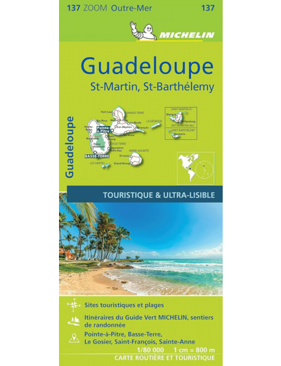 CARTE ZOOM GUADELOUPE - ST-MARTIN - ST-BARTHELEMY