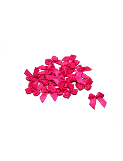 sachet de 20 nœuds en satin de belle qualite fuchsia