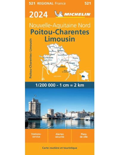 CARTE REGIONALE POITOU-CHARENTES-LIMOUSIN 2024