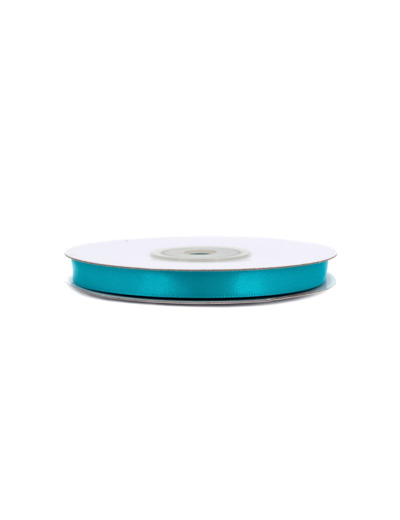 Ruban satin double face 6 mm de large 20 metres de long turquoise