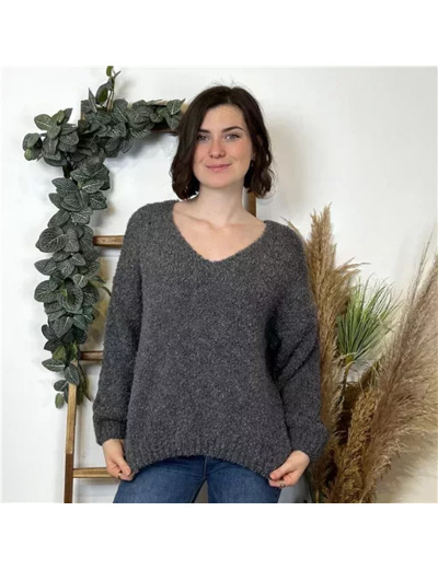 K777- Pull Oversize Maille Bouclette

 (Tu) (gris)