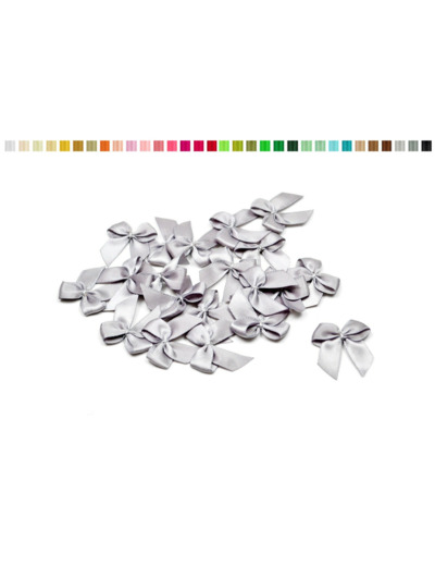 sachet de 20 nœuds en satin de belle qualite gris 012