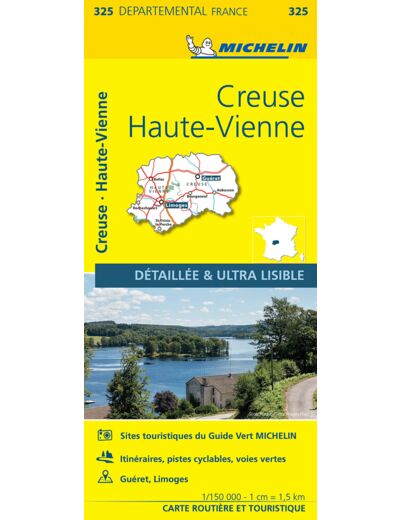CARTE DEPARTEMENTALE FRANCE - CARTE DEPARTEMENTALE CREUSE, HAUTE-VIENNE
