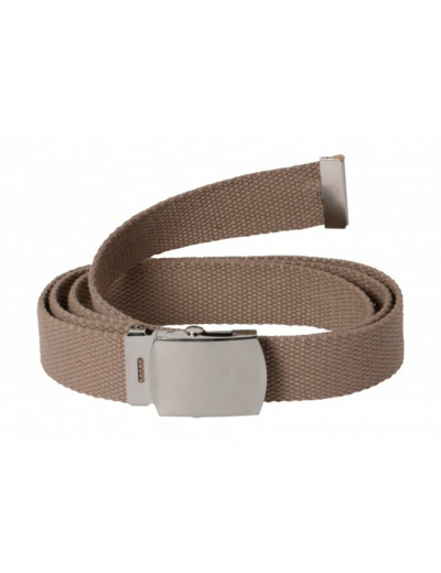 Ceinture toile unie beige