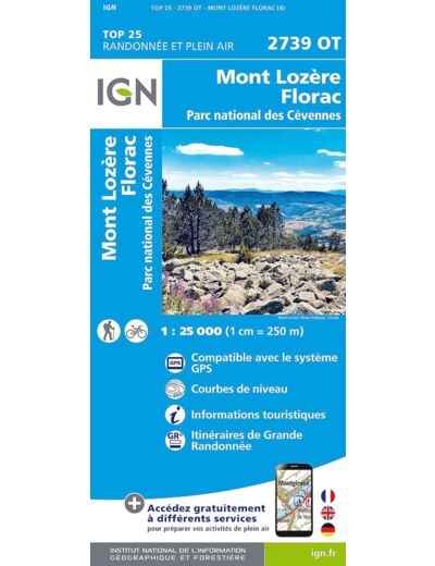 2739OT MONT LOZERE, FLORAC, PN DES CEVENNES / RECTO