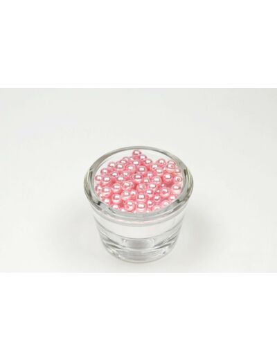 Sachet de 100 petites perles en plastique 6 mm de diametre rose clair 150