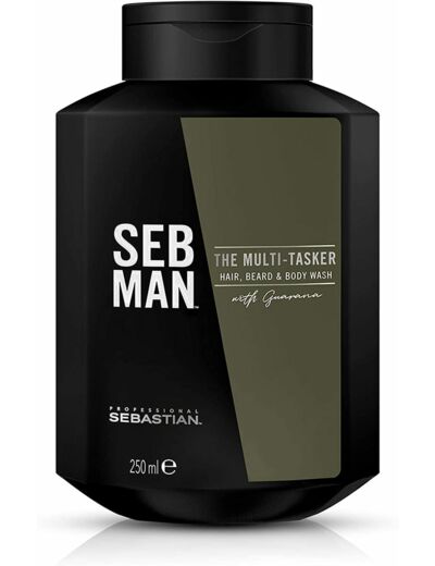 SEB MAN | The Multi-Tasker | 3en1 Gel Nettoyant Corps, Cheveux et Barbe Gel 250ml