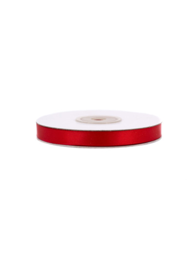 Ruban satin double face 10 mm de large 20 metres de long rouge