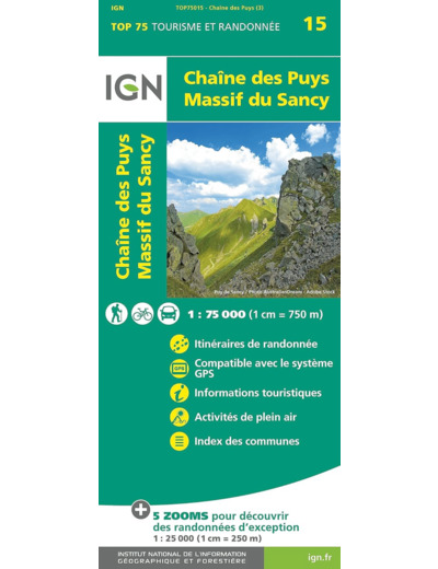 TOP75015 CHAINE DES PUYS MASSIF DU SANCY