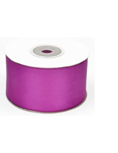 Ruban satin 38 mm de large bobine de 25 m magenta