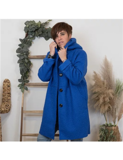 K696- Manteau Bouclette (Tu) 🇮🇹 (bleu royal)